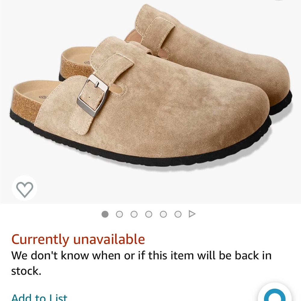 Very trendy chic FAUX Birkenstock clogs.